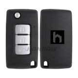For Mitsubishi 3 button flip remote key blank with right key blade
