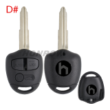 For Mitsubish 3 button remote key blank with Left/right Blade