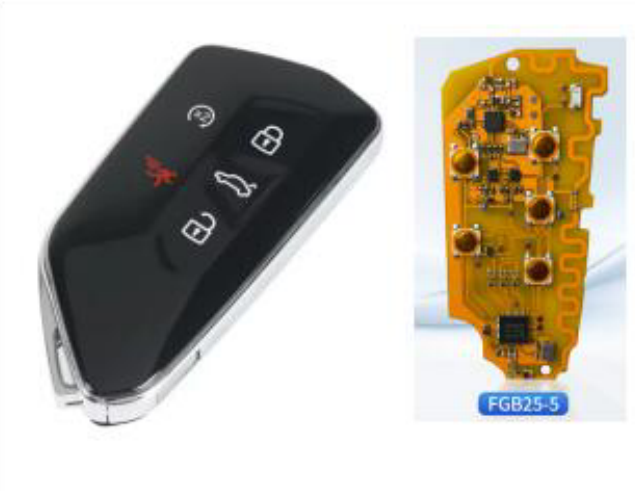 KEYDIYFGB25-5 button Universal smart key 1.Support VW, Audi, and Porsche 5C/5D remote generation 2, Can be used as ZB type remote 3, Can be used for BMW BDC2, BDC3.or BCPremote generatior