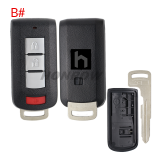 For Mitsubishi 2/2+1/3/3+1 button remote key blank with emergency key blade