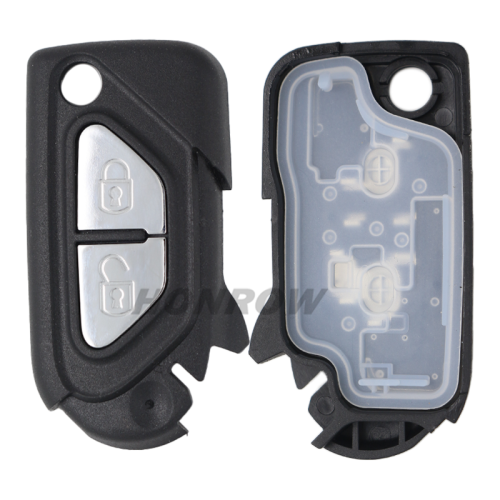 For high quality Citroen 2 button Remote Flip Car Key Shell with HU83 407 blade