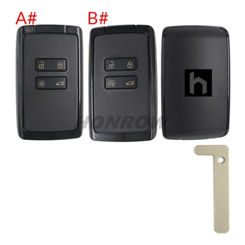 For Renault Megane4 4 button remote key blank