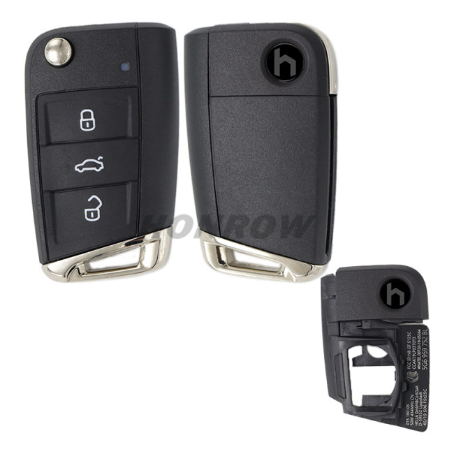 For Original VW  3 button smart remote key blank