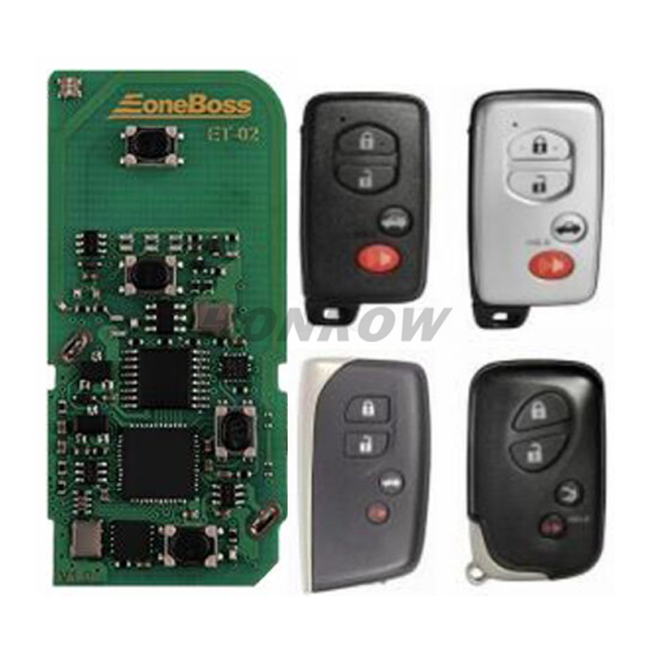 EoneBoss ET Remote Car Smart Key Universal For Toyota Lexus Support 4D 8A 4A Chip ET-02