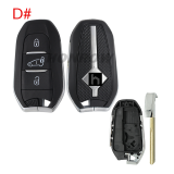 For Peugeot 3 button remote key blank with HU83 blade,new back case  Please choose the button.