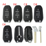For Peugeot 3 button remote key blank with VA2 blade，new back case  Please choose the button.