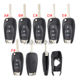 For Chevrolet 2/3/3+1/4 buttons flip remote key blank