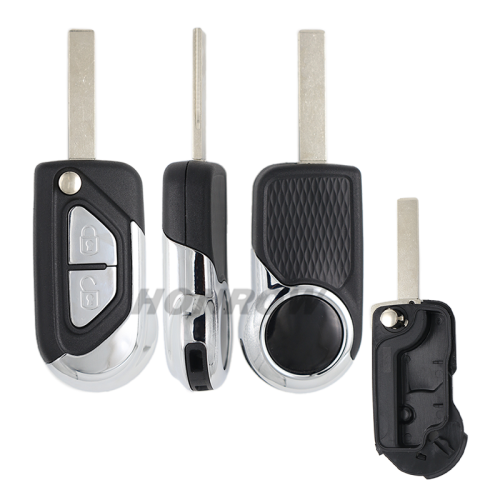 For high quality Citroen 2 button Remote Flip Car Key Shell with HU83 407 blade