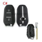 For Peugeot 3 button remote key blank with HU83 blade,new back case  Please choose the button.