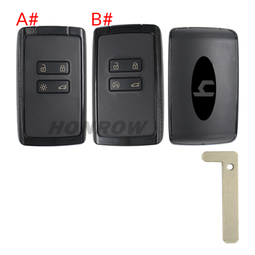 For Renault Megane4 4 button remote key blank