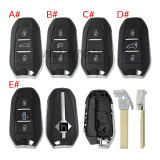 For Peugeot 3 button remote key blank with HU83 blade,new back case  Please choose the button.