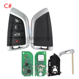 For Original BMW G-Series  Smart Remote Key BDC2 BDC3 ​FCC ID N5F-ID21A Triple Key IC: 3248A-ID21A 434MHZ  ID49 NCF795xV Chip ​ Original PCB+After market key shell