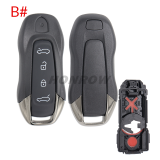 For new Porsche 4/4+1 button smart remote key shell for Panamera Macan Ev Spyder Carrera 911 970 981 991 Cayman Cayenne Taycan