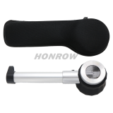 Handheld 45X Folding Linen Tester Metal Magnifiers Magnifying Glass with Light Calibration