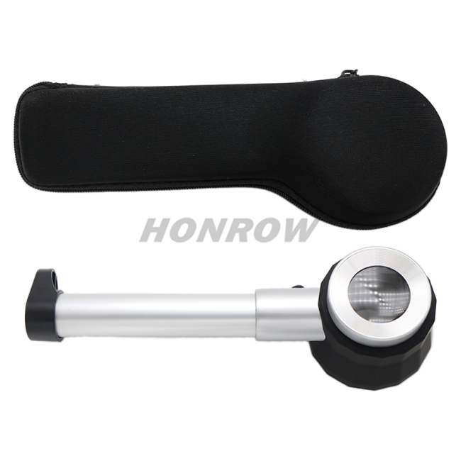 Handheld 45X Folding Linen Tester Metal Magnifiers Magnifying Glass with Light Calibration