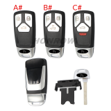 For Audi allroad  B9 Q5 Q7 TT TTS keyless 3/3+1 button remote key blank