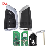 For Original BMW G-Series  Smart Remote Key BDC2 BDC3 ​FCC ID N5F-ID21A Triple Key IC: 3248A-ID21A 434MHZ  ID49 NCF795xV Chip ​ Original PCB+After market key shell