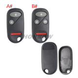 For Honda  2+1/3+1 button  remote key blank without battery clamp