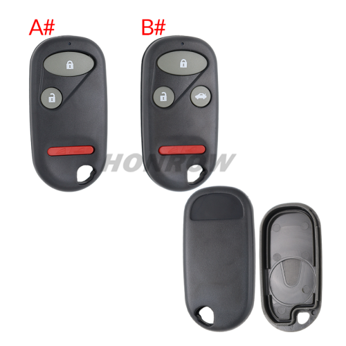 For Honda  2+1/3+1 button  remote key blank without battery clamp
