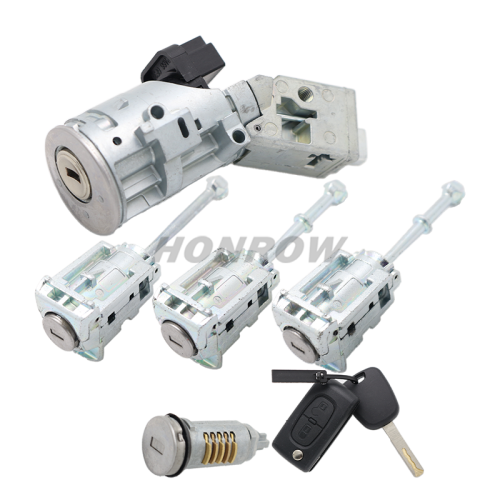 For Peugeot Panter 2 Ignition switch Auto Lock Cylinder key set  4162.LG