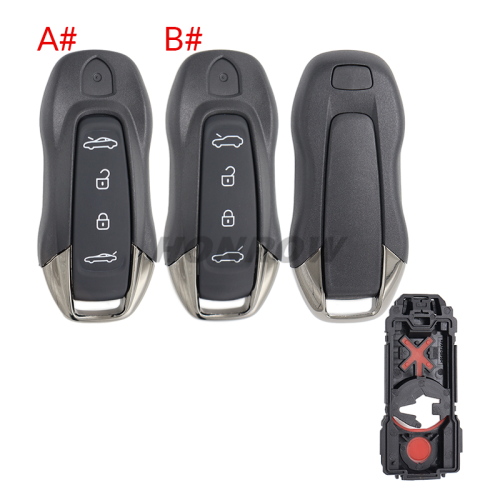For new Porsche 4/4+1 button smart remote key shell for Panamera Macan Ev Spyder Carrera 911 970 981 991 Cayman Cayenne Taycan
