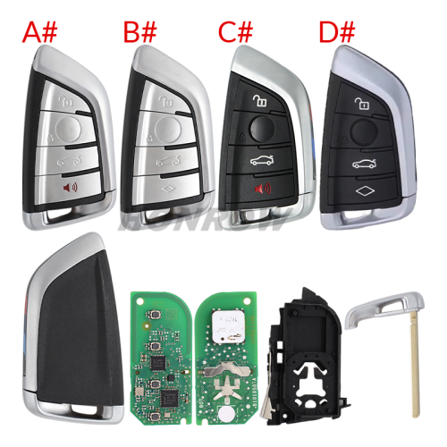 For Original BMW G-Series  Smart Remote Key BDC2 BDC3 ​FCC ID N5F-ID21A Triple Key IC: 3248A-ID21A 434MHZ  ID49 NCF795xV Chip ​ Original PCB+After market key shell