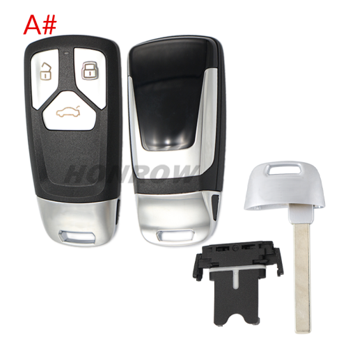 For Audi allroad  B9 Q5 Q7 TT TTS keyless 3/3+1 button remote key blank without logo