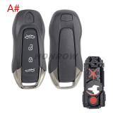 For new Porsche 4/4+1 button smart remote key shell for Panamera Macan Ev Spyder Carrera 911 970 981 991 Cayman Cayenne Taycan