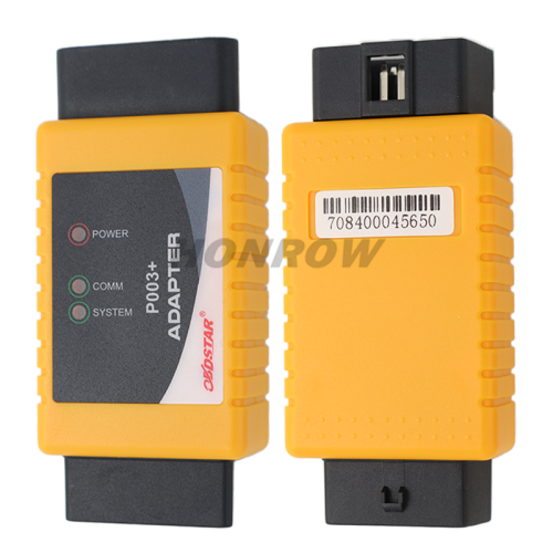 OBDSTAR P003+ Kit Working with OBDSTAR DC706 Series Tablets for ECU EEPROM / Flash Data / IMMO Data  Package Includes: 1pc x OBDSTAR P003+ adapter 1pc x ECU BENCH jumper