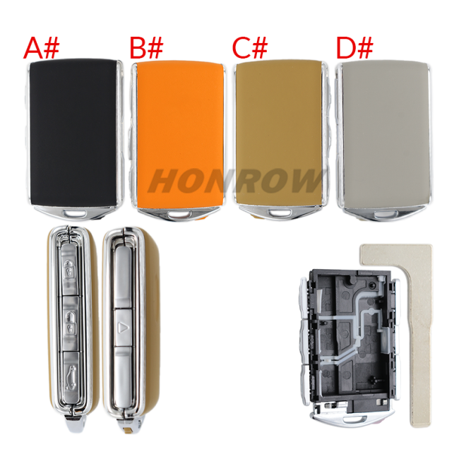 For High quality Leather Volvo 3+1 button smart Car Key Shell ,please choose the color