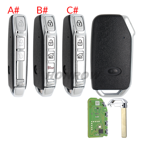 XHORSE VVDI  XZKA82EN 4 side button remote key for hyundai kia models, XZ Series K.A ST , Special pcb board exclusively for hyundai and kia models , support hyundai and kia smart  key support regenerate and reuse Note:The pcb board only can be generated for hyundai and kia models.