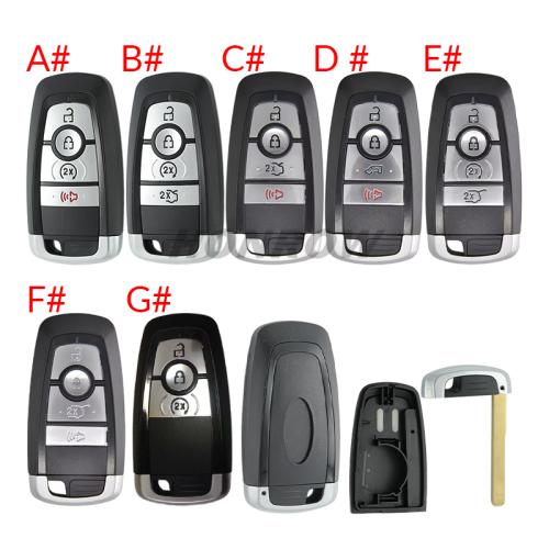 For Ford 4 button remote key shell with blade，please choose the key type