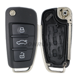 For Audi 3 button Remote key Blank with HUT62T key blade without logo