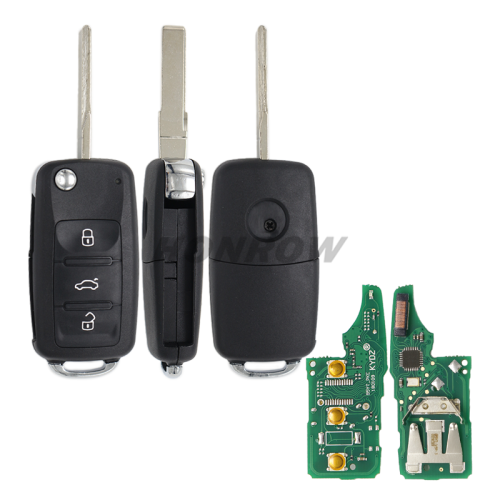 For VW MQB 3B flip remote key with ID48 chip-315mhz ASK model