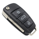 For Audi 3 button Remote key Blank with HUT62T key blade without logo