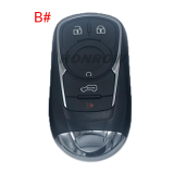 For Buick GL8 3+1/4+1/5+1 button remote key blank