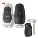 For Hyundai 3/4/5/7 button Smart Remote Key Shell
