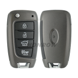 For Hyundai 3/4 button flip remote key blank
