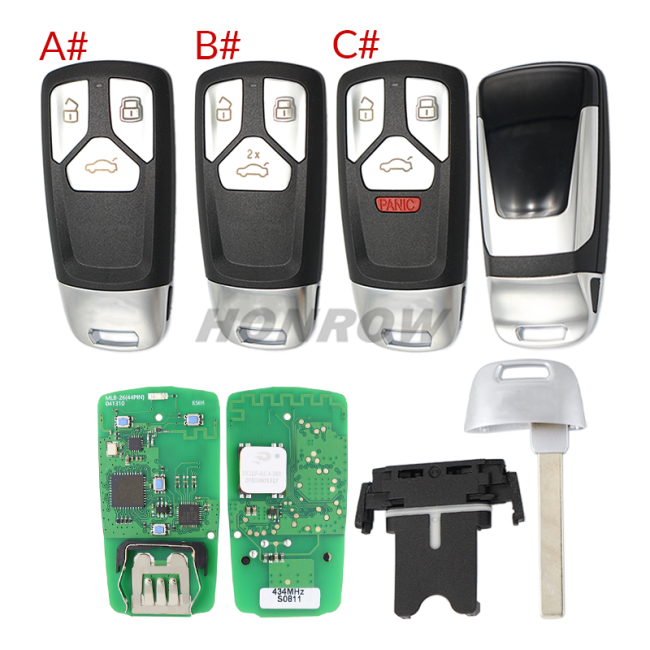 KEYDIY KD MLB26 OEM solution 3/3+1 button smart key with 434mhz support KD-MP /Xhorse VVDI MLB Tool
