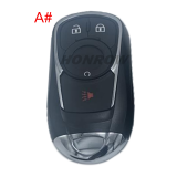 For Buick GL8 3+1/4+1/5+1 button remote key blank