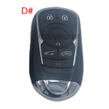 For Buick GL8 3+1/4+1/5+1 button remote key blank