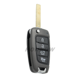For Hyundai 3/4 button flip remote key blank