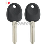 For Hyundai transponder key blank (Can put TPX chip inside) (No Logo)