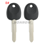 For Hyundai transponder key blank (Can put TPX chip inside) (No Logo)