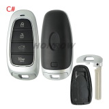 For Hyundai 3/4/5/7 button Smart Remote Key Shell