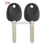 For Hyundai transponder key blank (Can put TPX chip inside) (No Logo)
