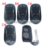 For Buick GL8 3+1/4+1/5+1 button remote key blank