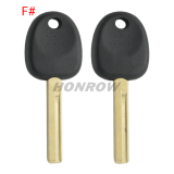 For Hyundai transponder key blank (Can put TPX chip inside) (No Logo)