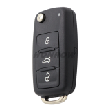 For VW MQB keyless 3B flip remote key with ID48 chip-434mhz ASK model FCCID: 5K0837202BR