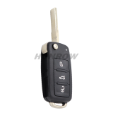 For VW MQB keyless 3B flip remote key with ID48 chip-434mhz ASK model FCCID: 5K0837202BR